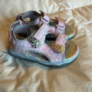 Bluey | Kids Pink Sandals | Toddler Size 9 | Blue and Pink